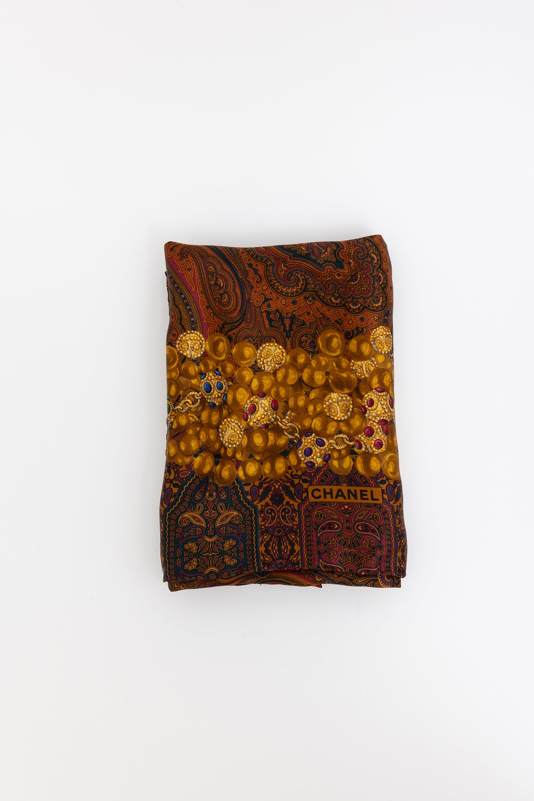 Paisley Print Silk Scarf