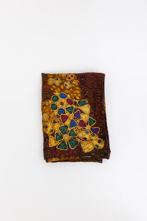 Paisley Print Silk Scarf