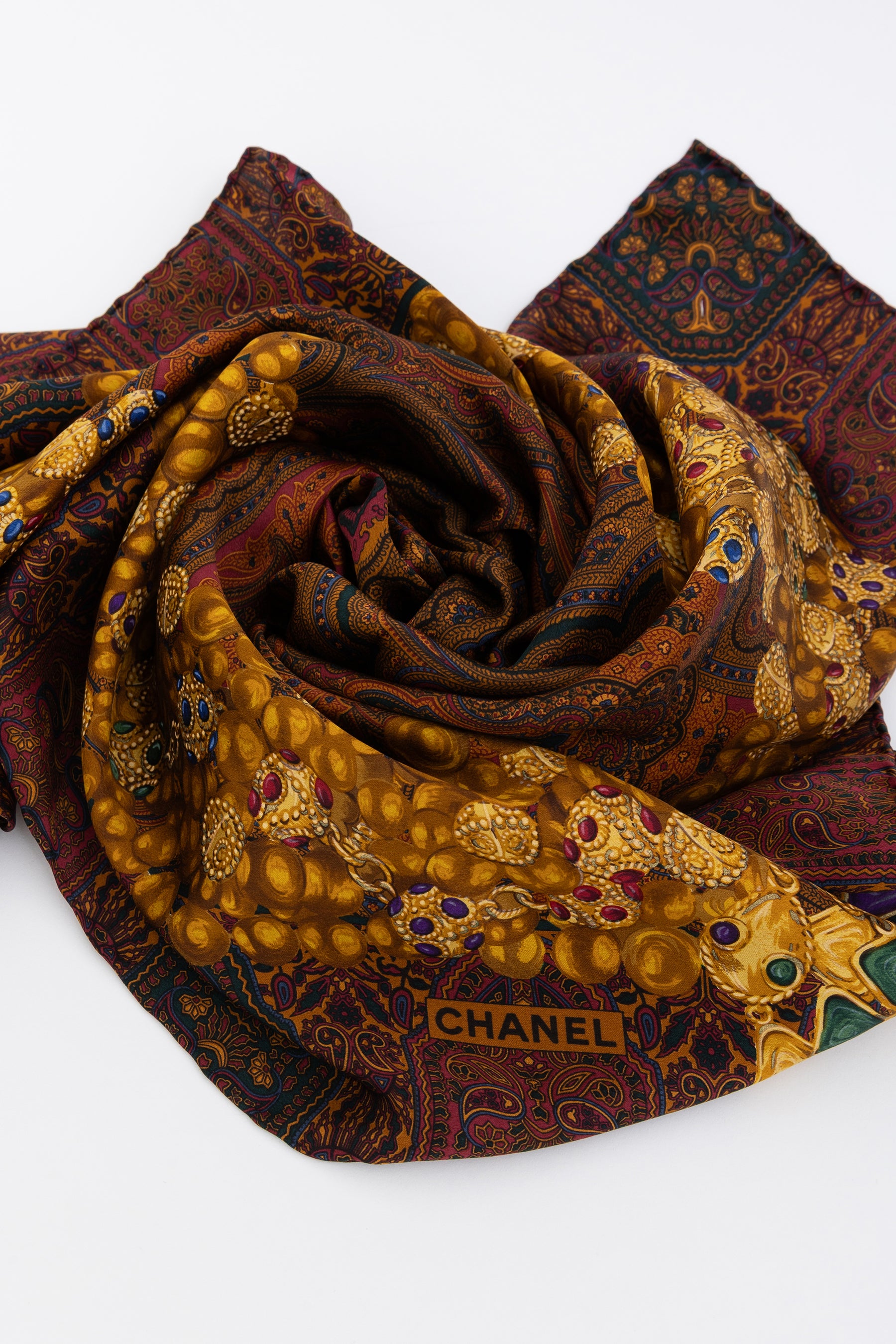Paisley Print Silk Scarf