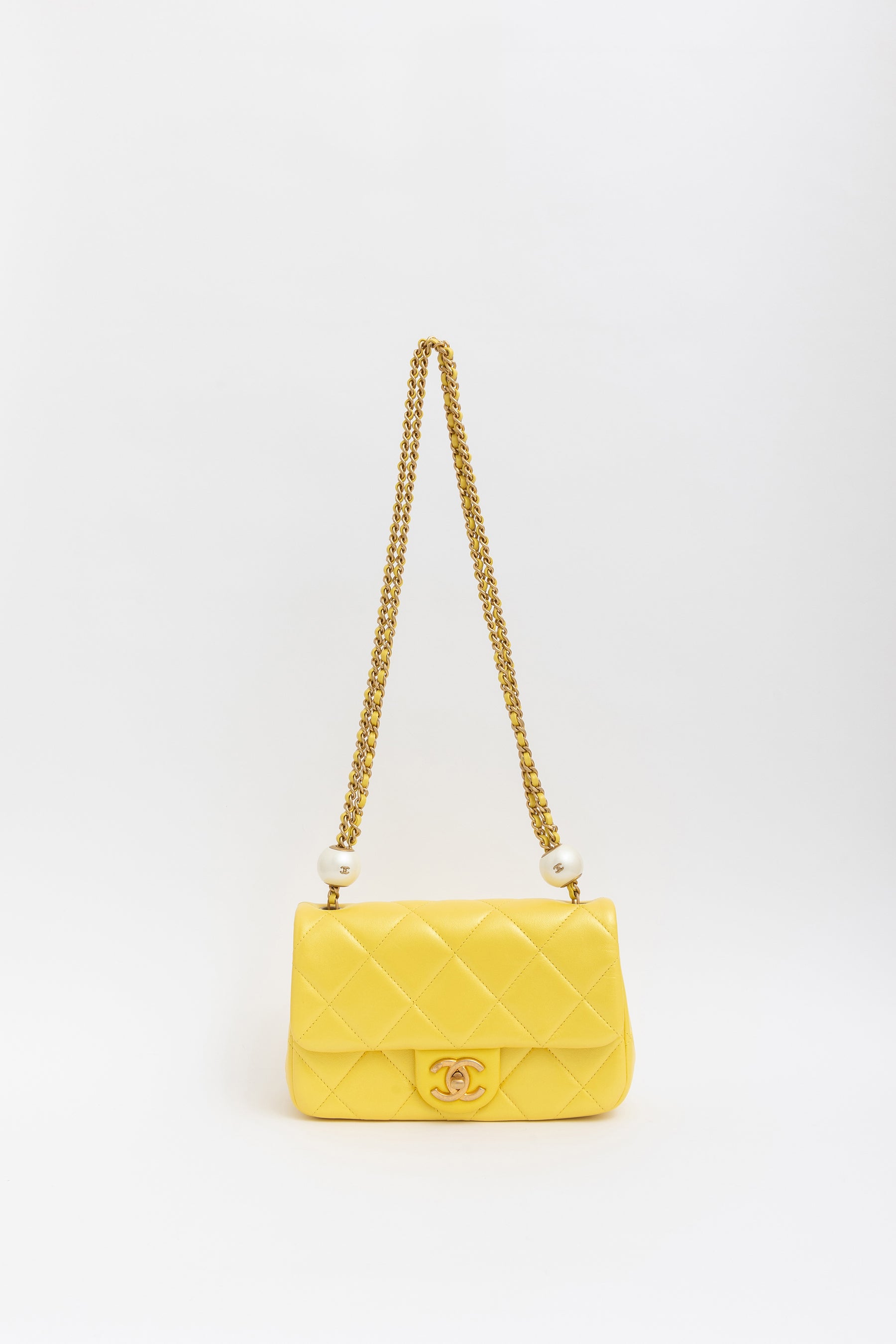 Twin Pearl Flap Bag