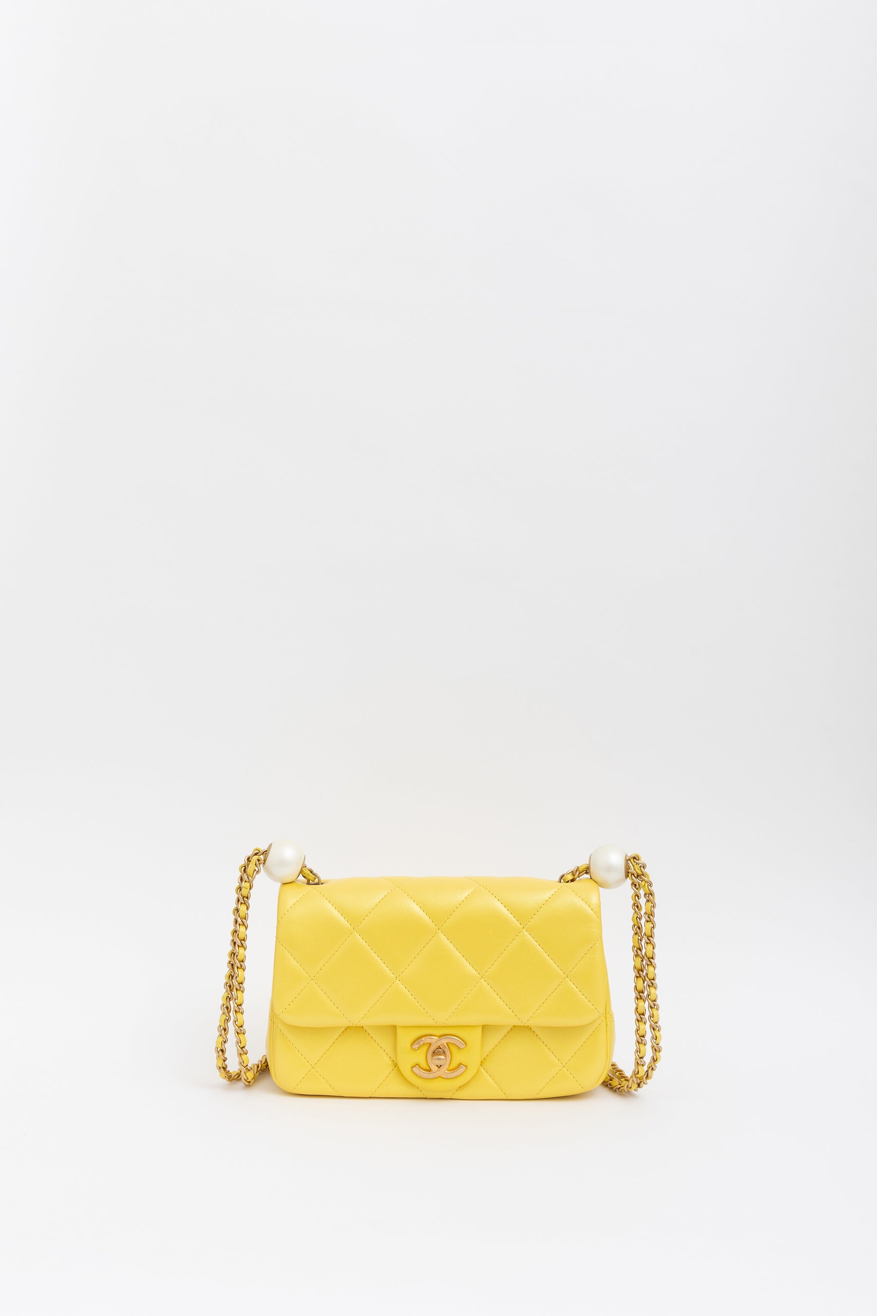 Twin Pearl Flap Bag