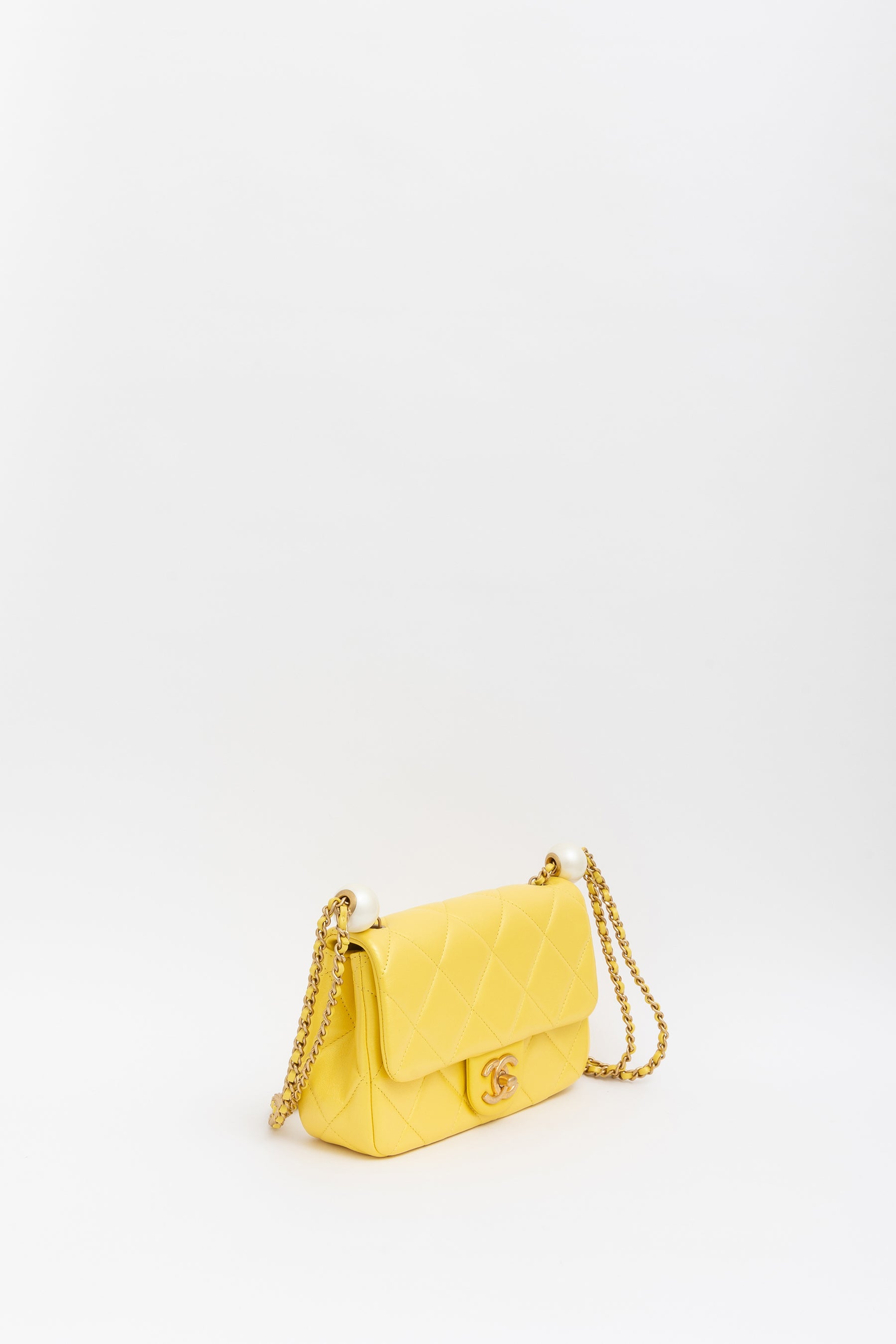 Twin Pearl Flap Bag