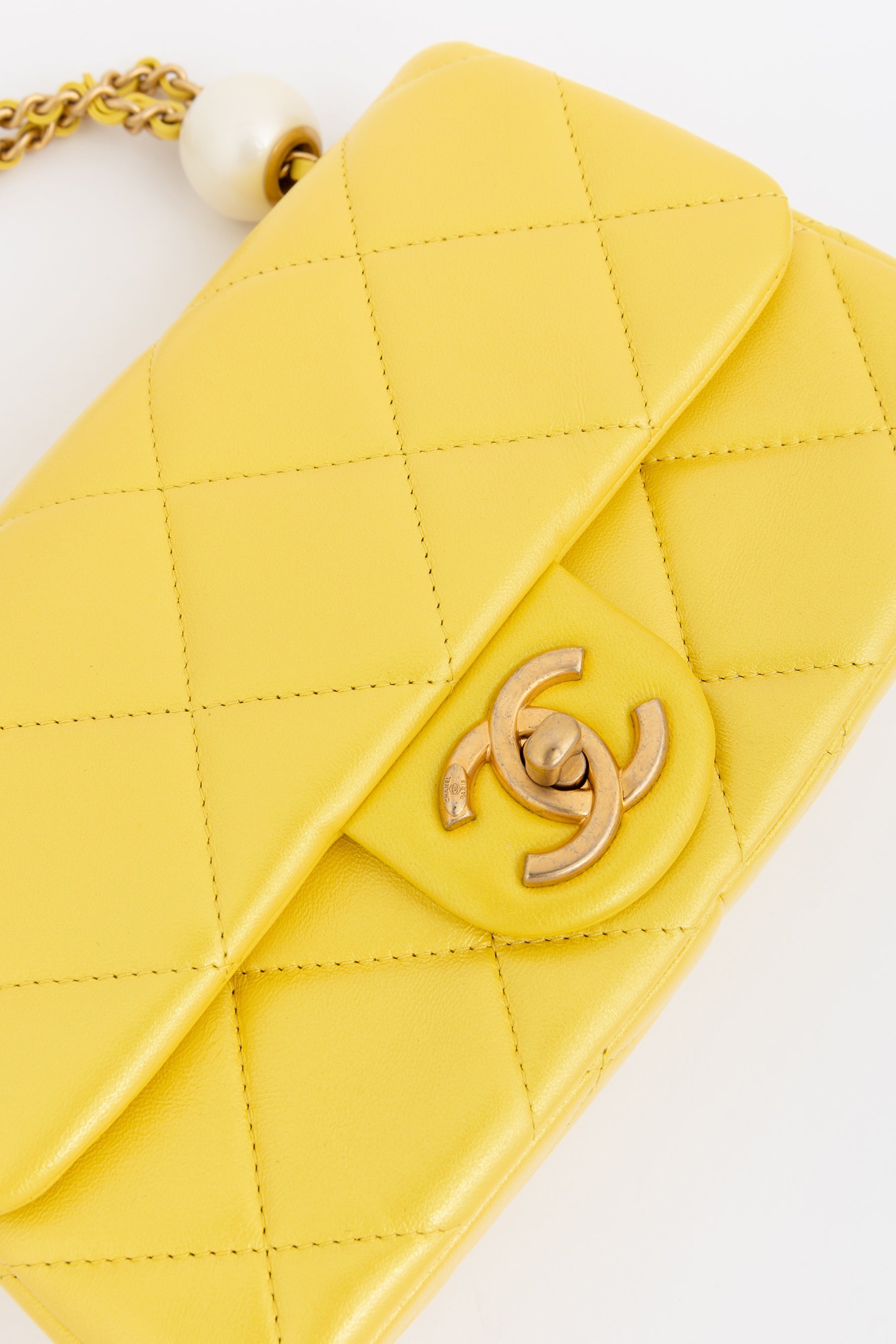 Twin Pearl Flap Bag