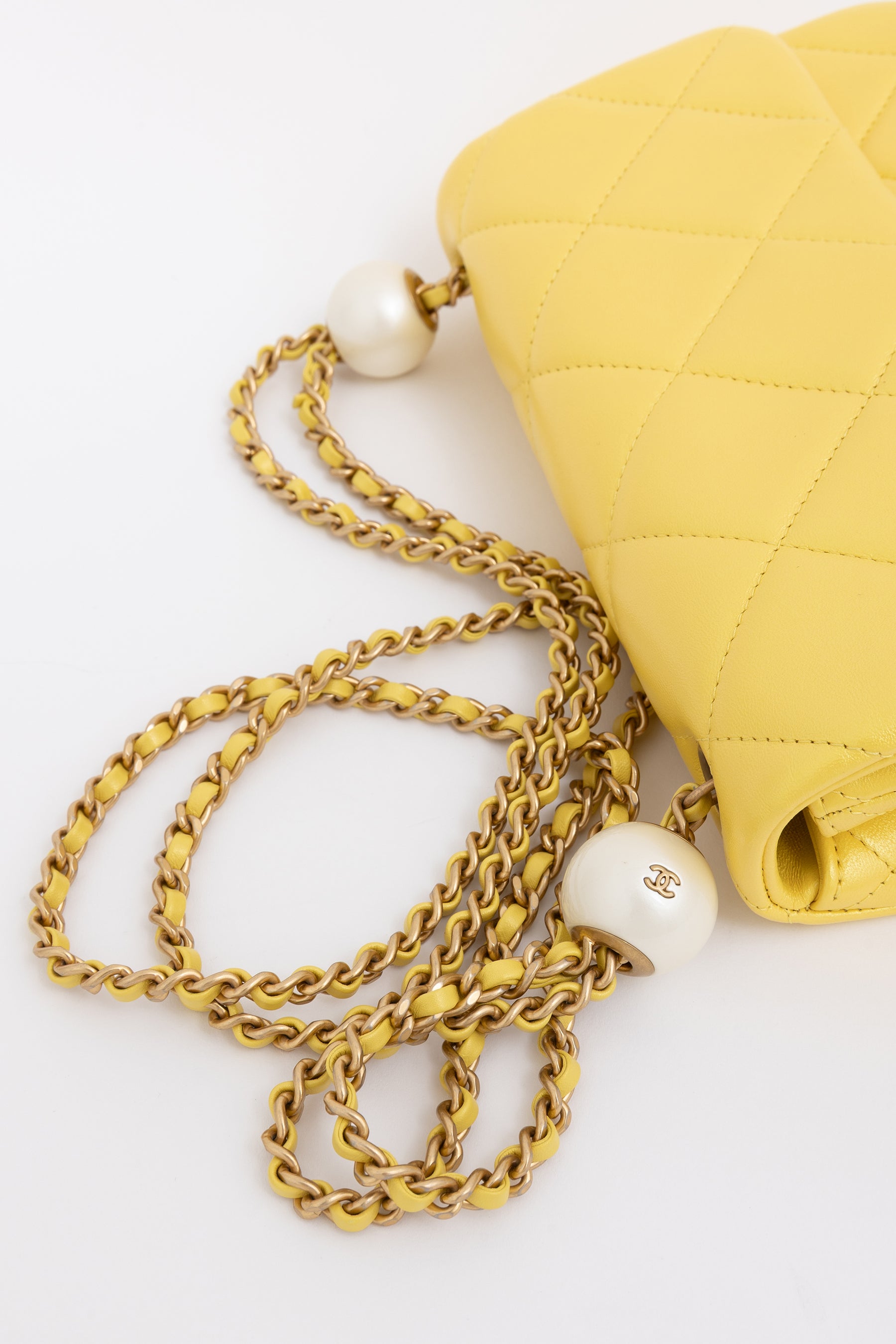 Twin Pearl Flap Bag