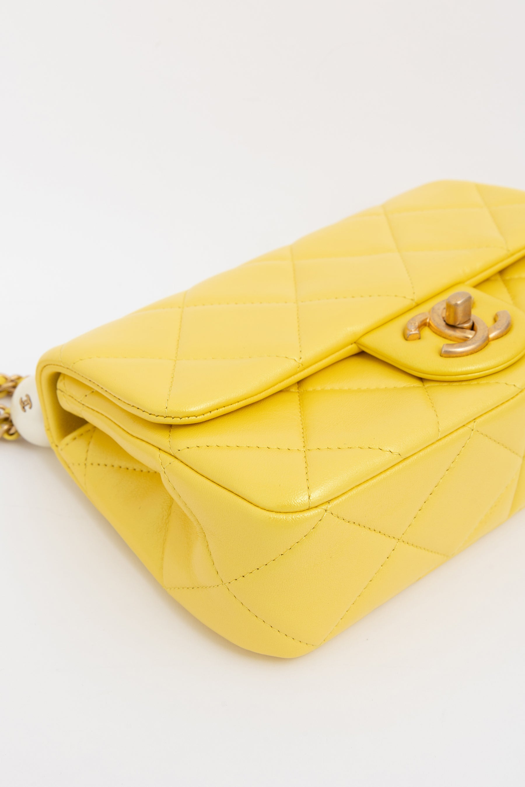 Twin Pearl Flap Bag