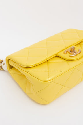 Twin Pearl Flap Bag