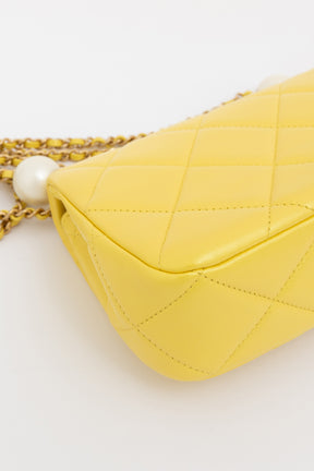 Twin Pearl Flap Bag