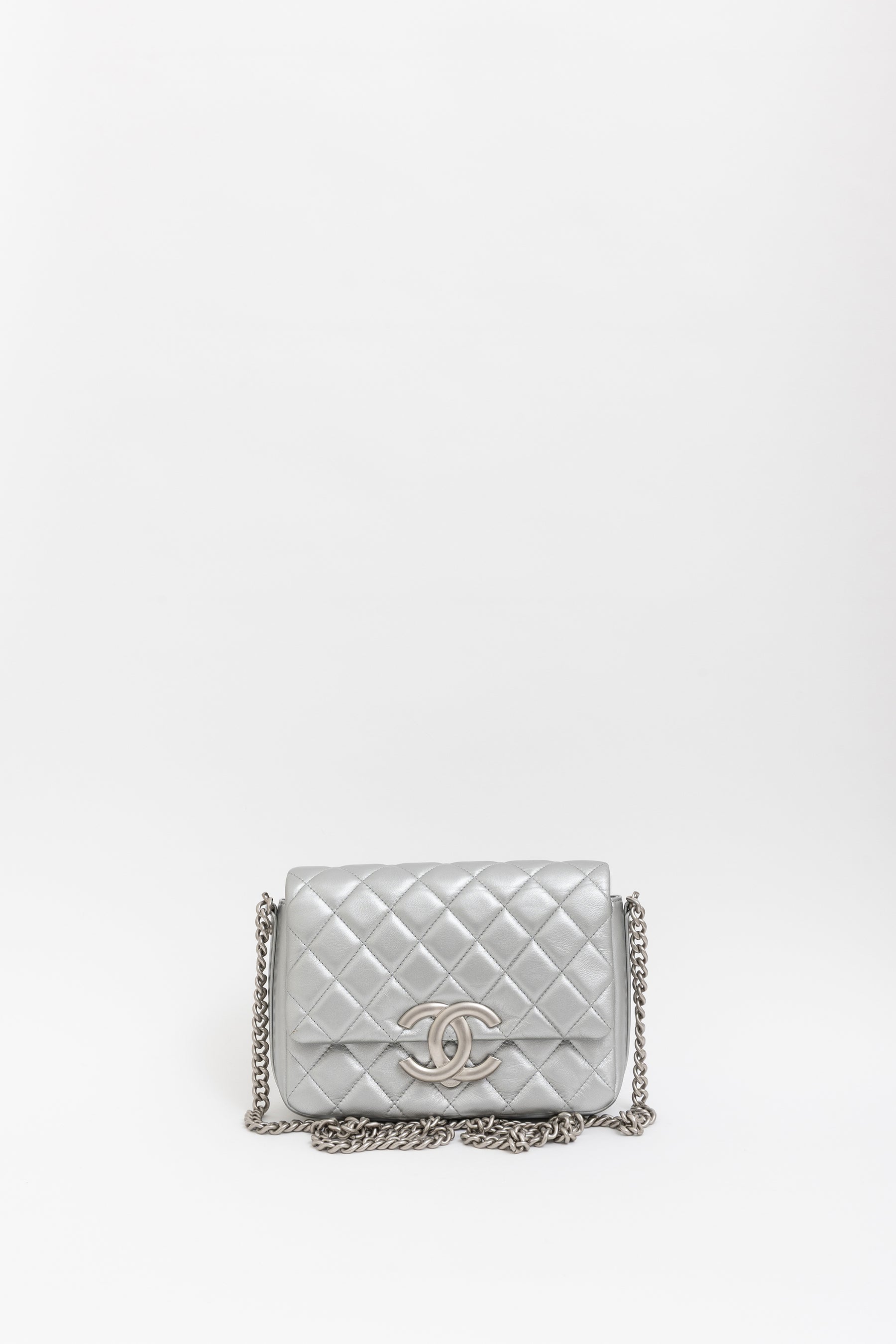 Metallic Quilted Flap Bag