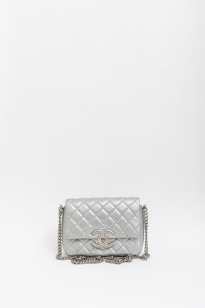 Metallic Quilted Flap Bag