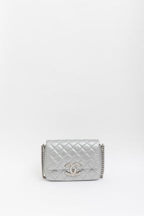 Metallic Quilted Flap Bag