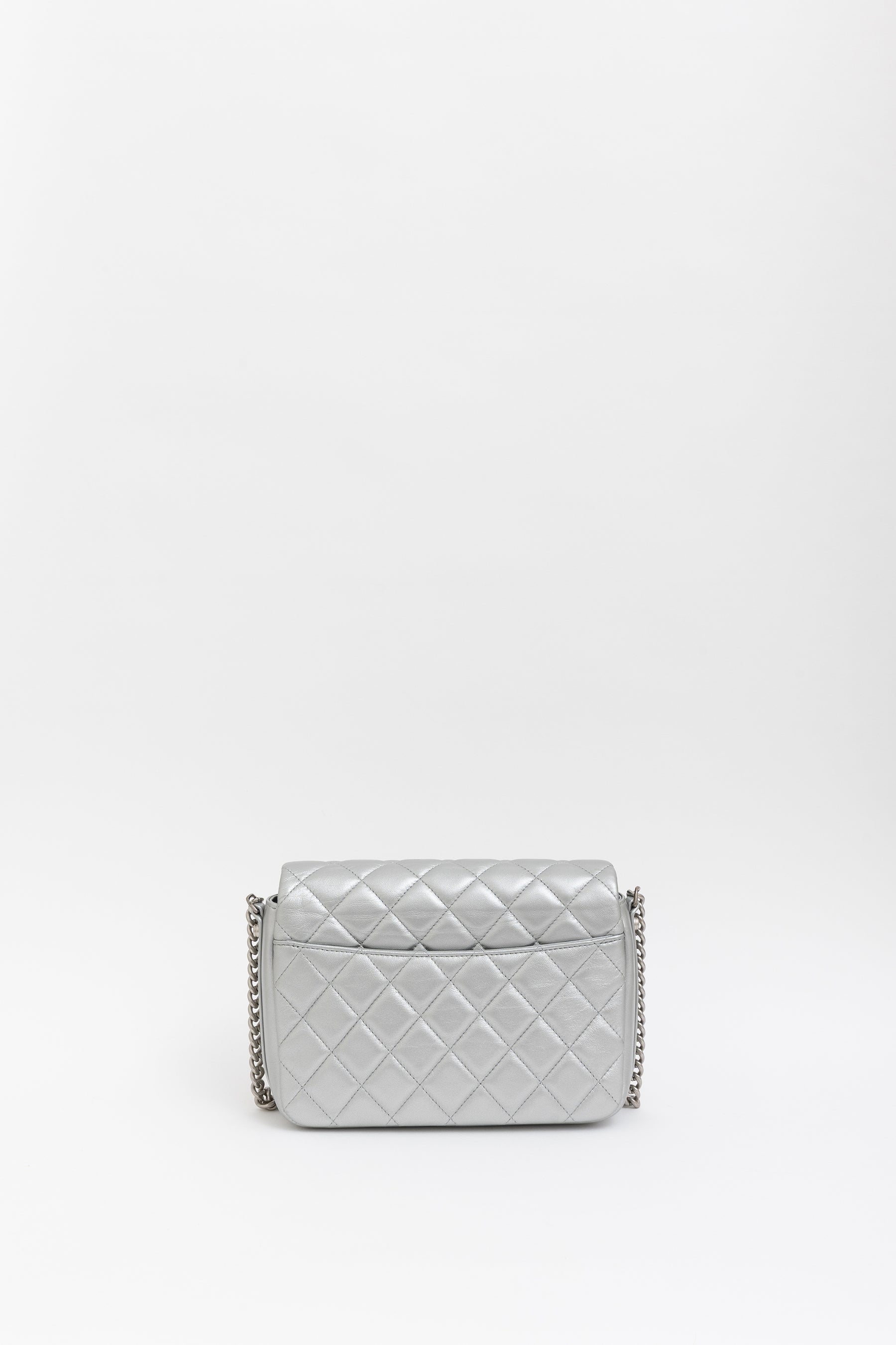 Metallic Quilted Flap Bag