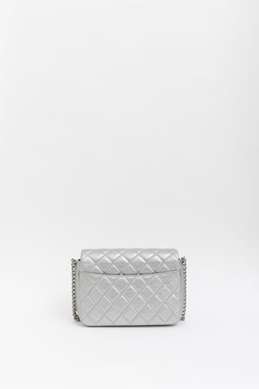 Metallic Quilted Flap Bag