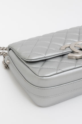 Metallic Quilted Flap Bag