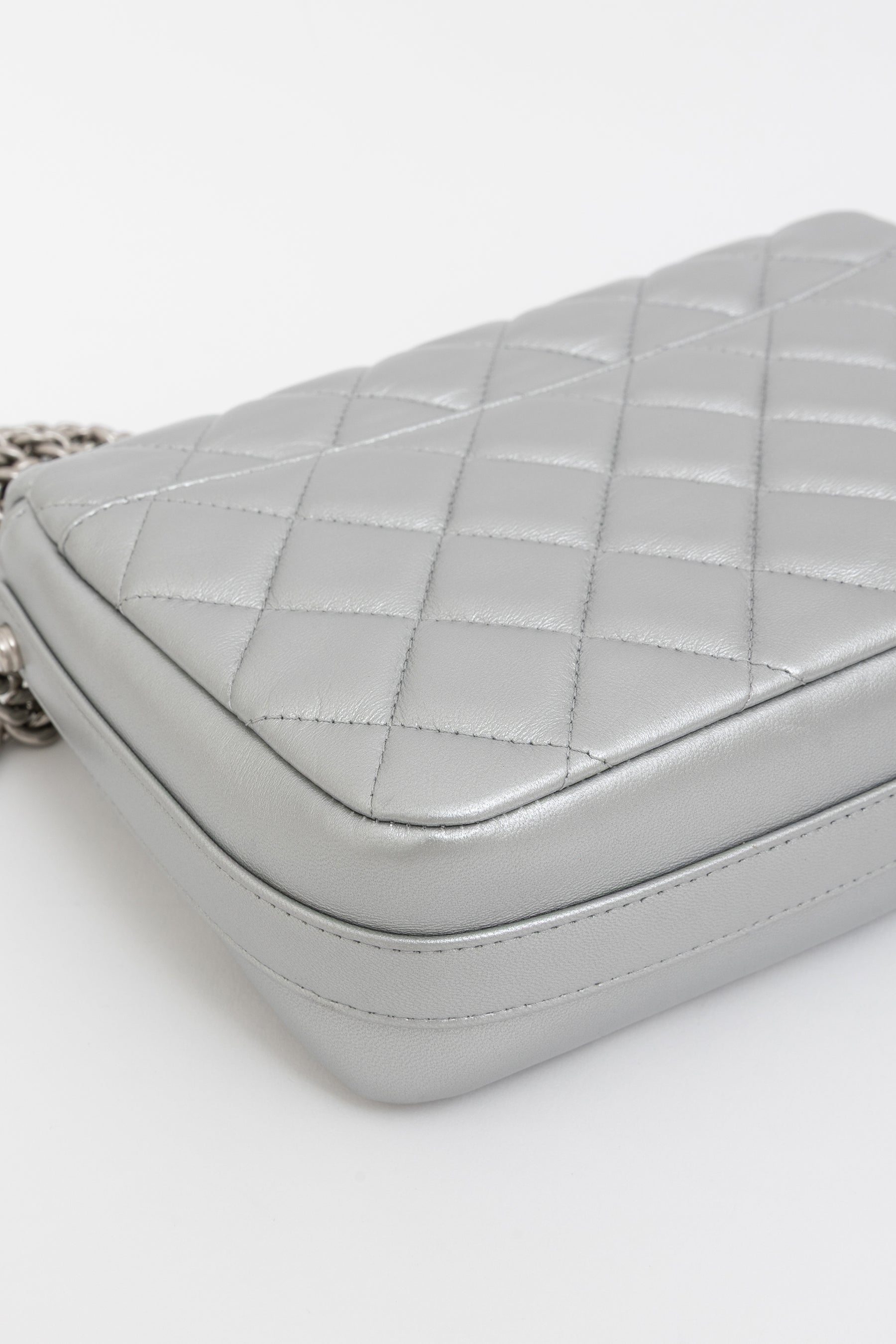 Metallic Quilted Flap Bag