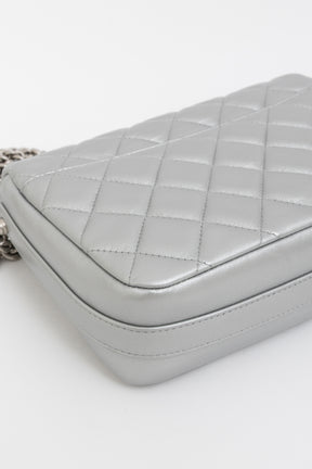 Metallic Quilted Flap Bag