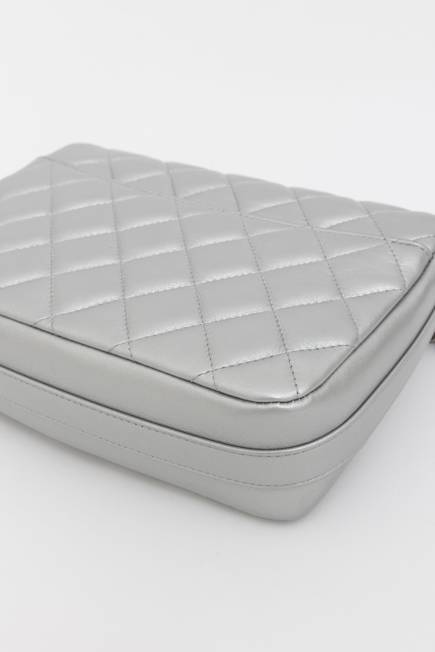 Metallic Quilted Flap Bag