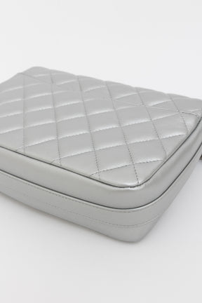 Metallic Quilted Flap Bag