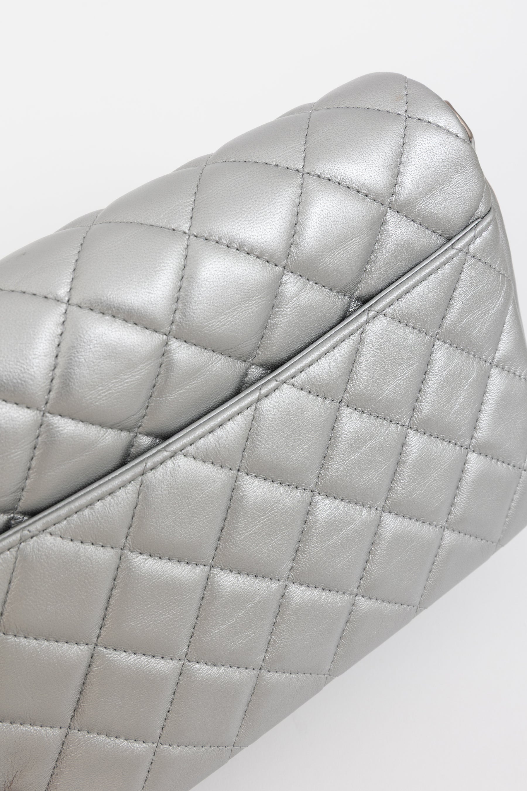Metallic Quilted Flap Bag