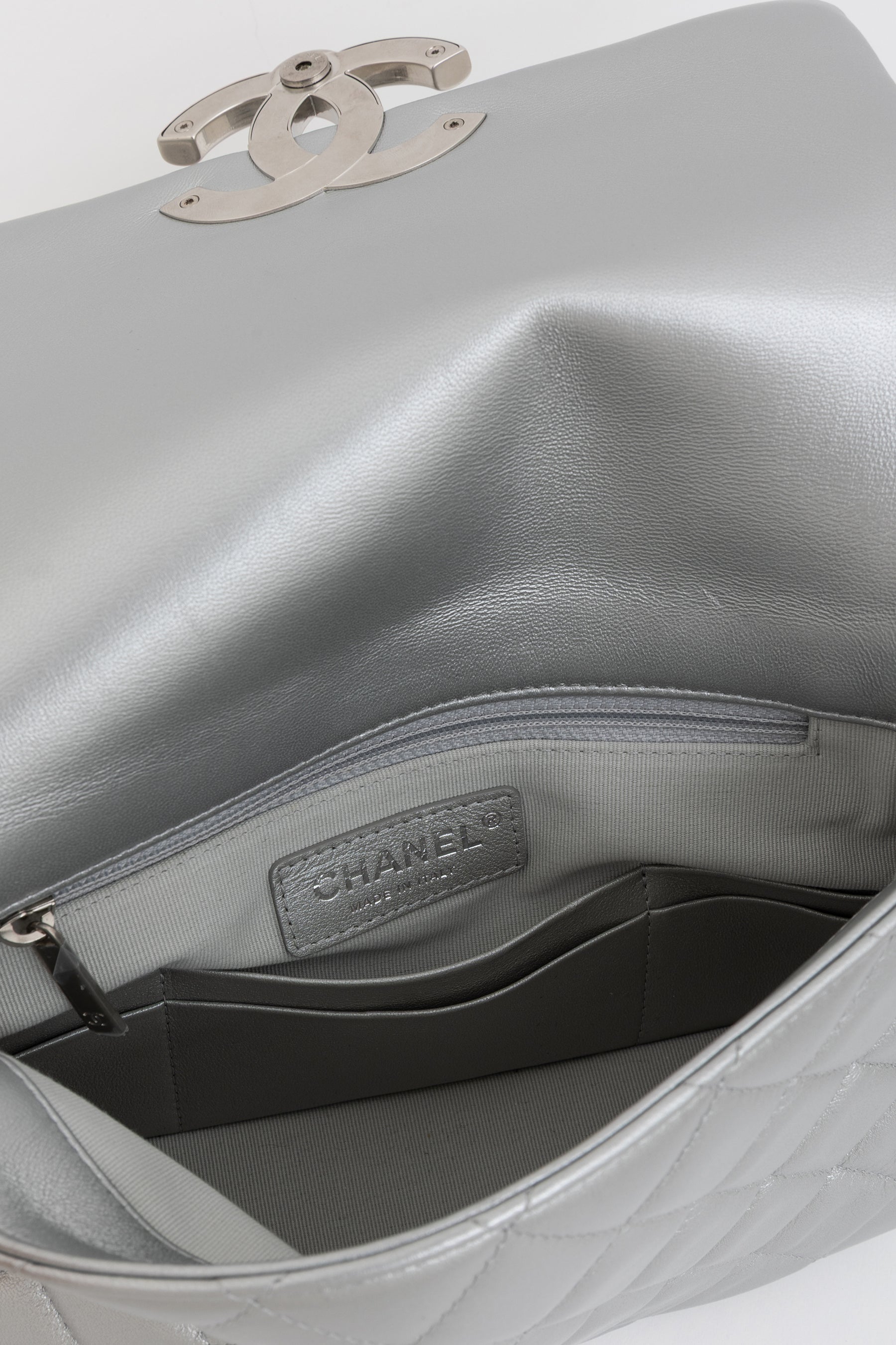 Metallic Quilted Flap Bag