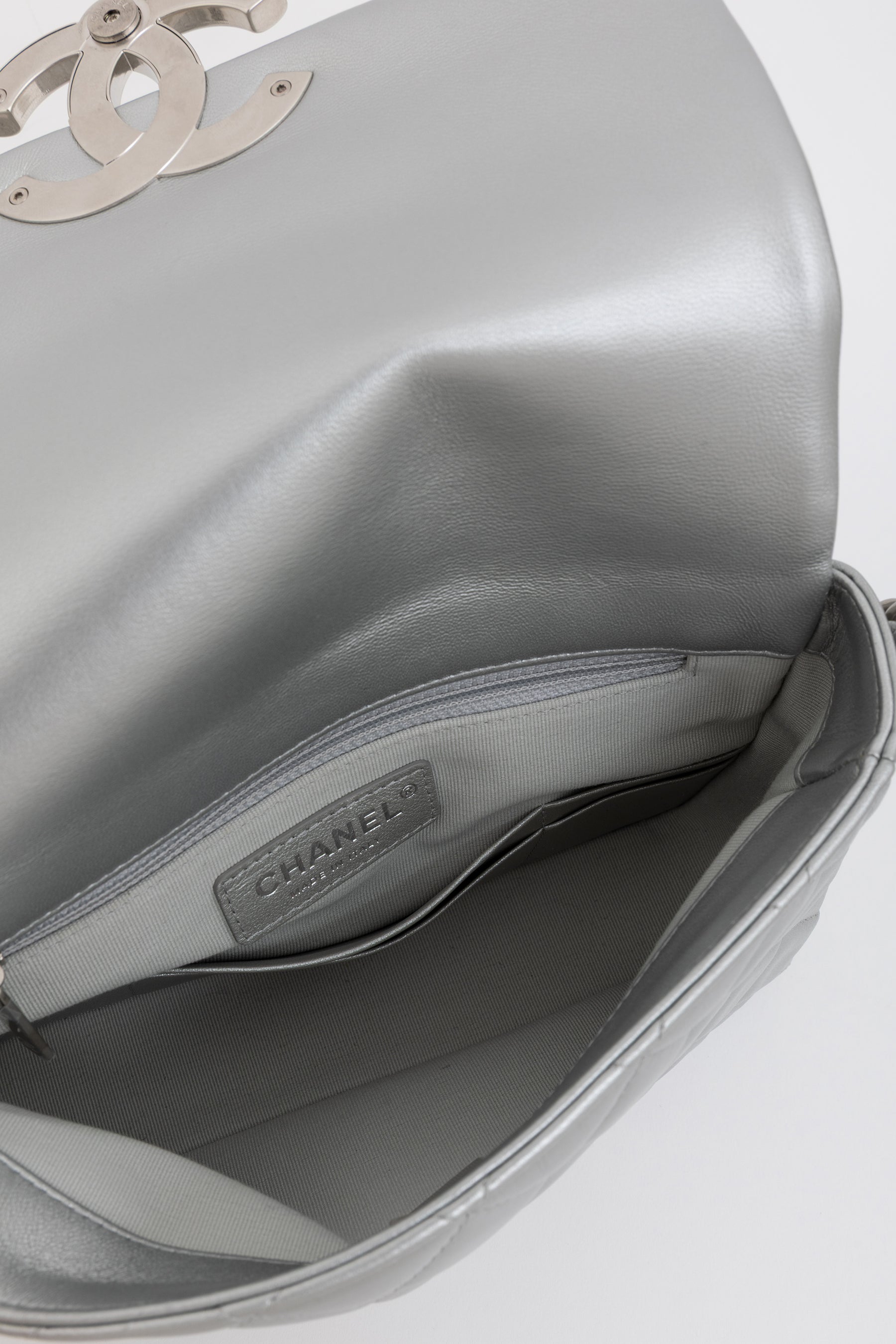 Metallic Quilted Flap Bag