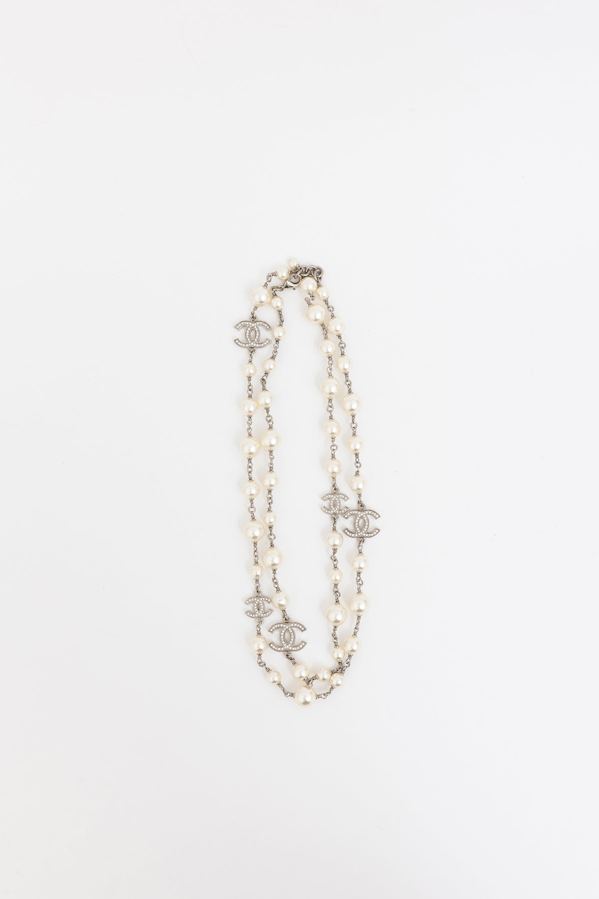 Faux Pearl Long Necklace