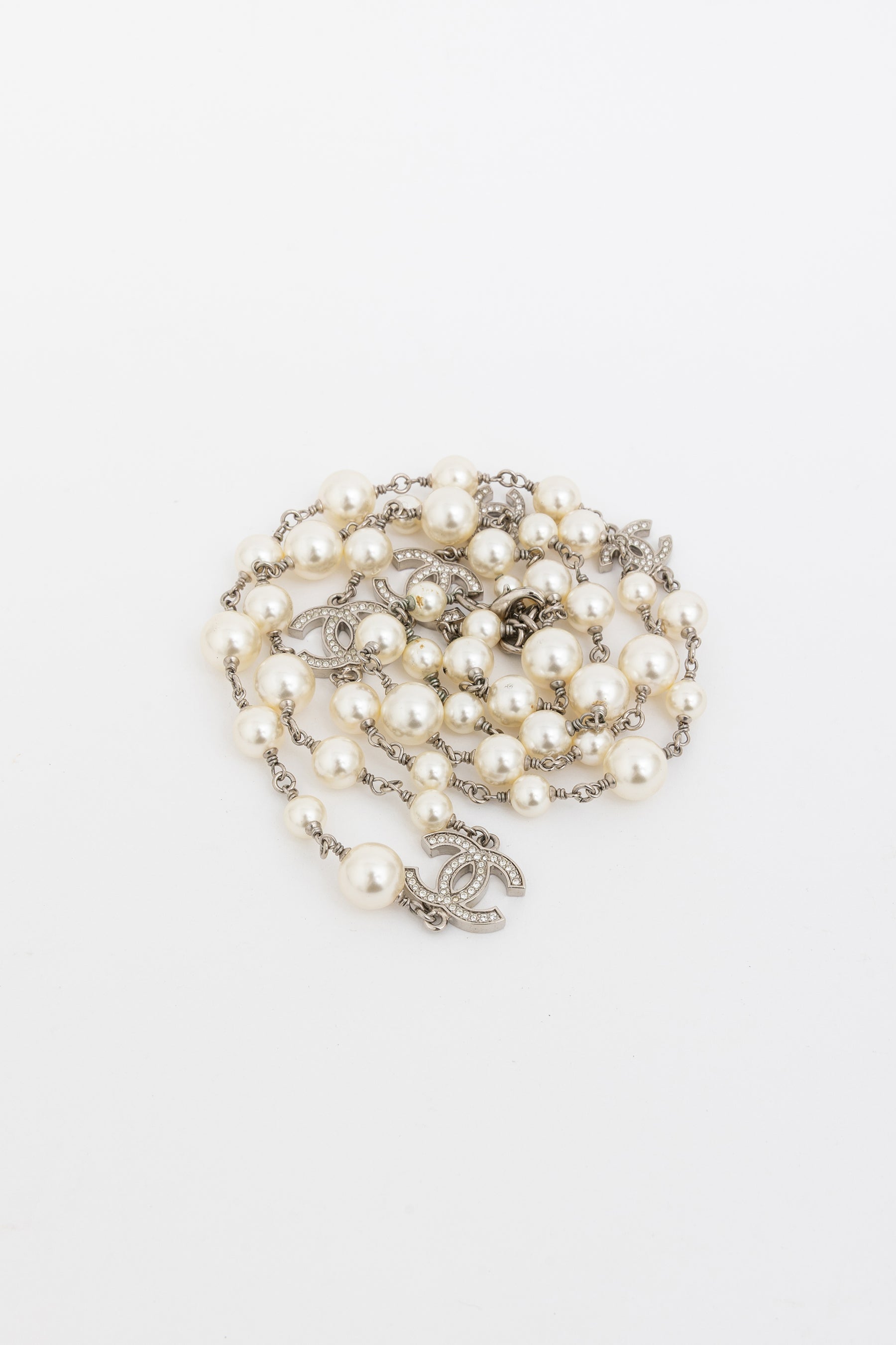 Faux Pearl Long Necklace