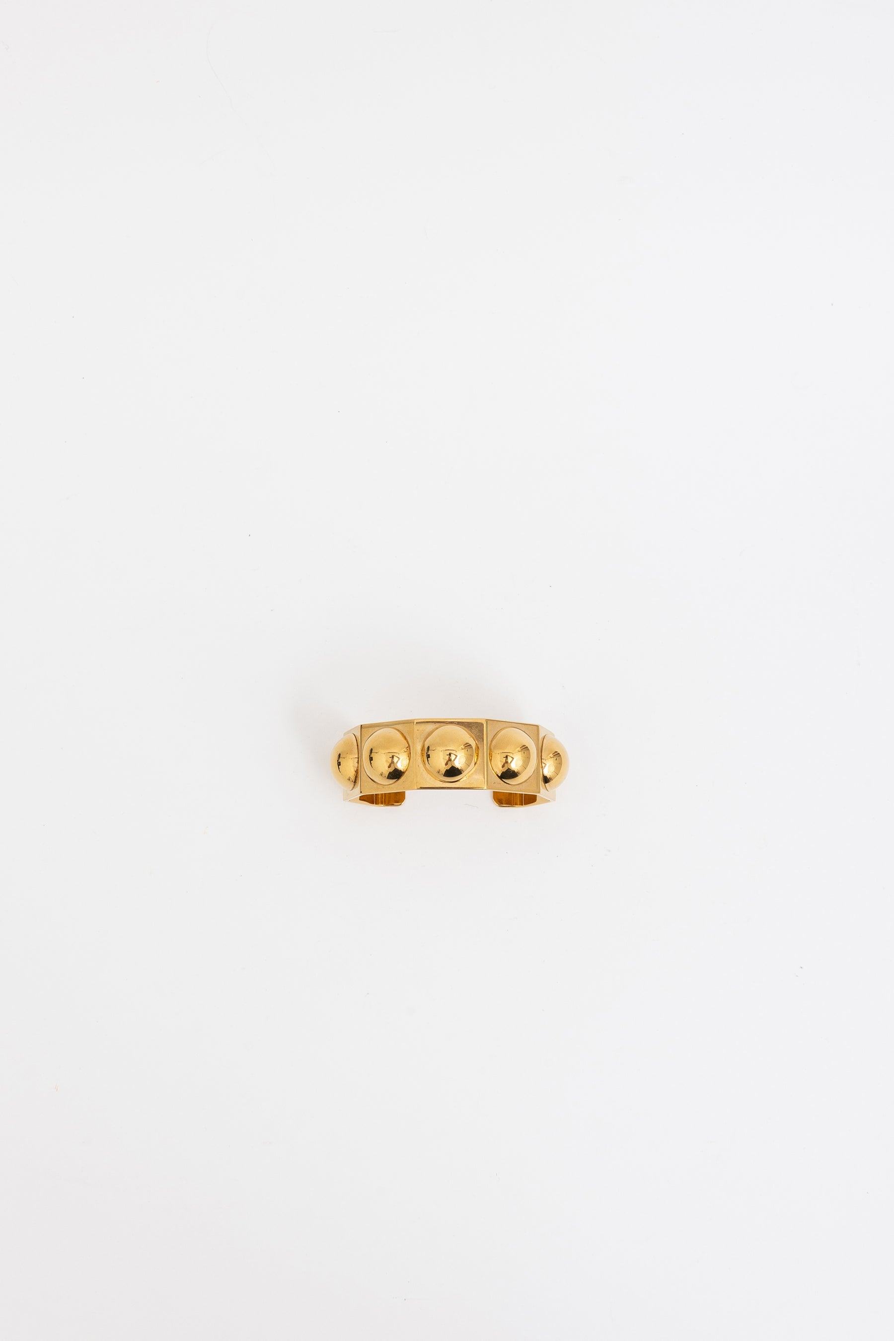Celine Gold Tone Studded Cuff