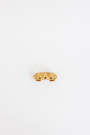 Celine Gold Tone Studded Cuff