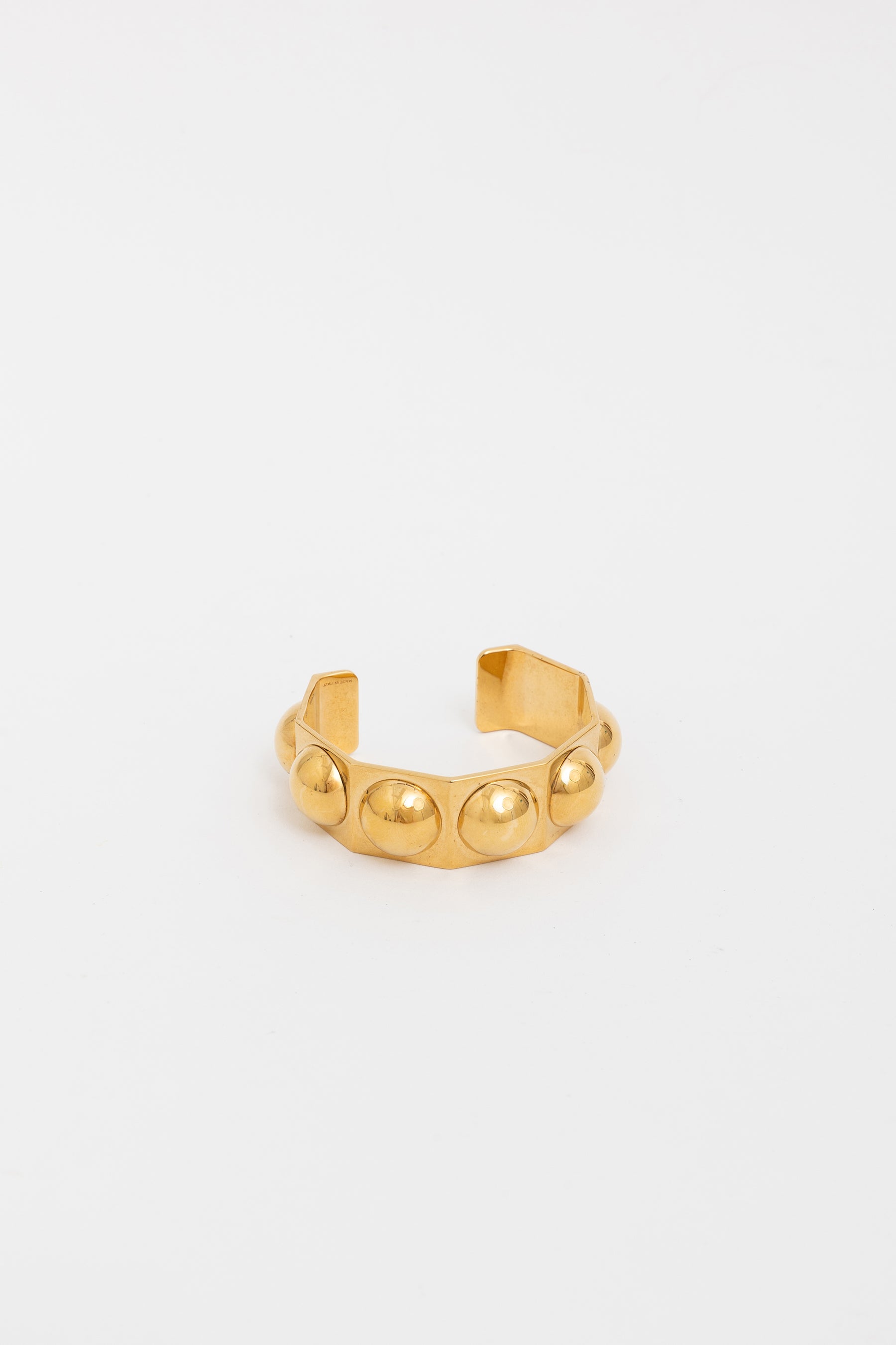 Celine Gold Tone Studded Cuff