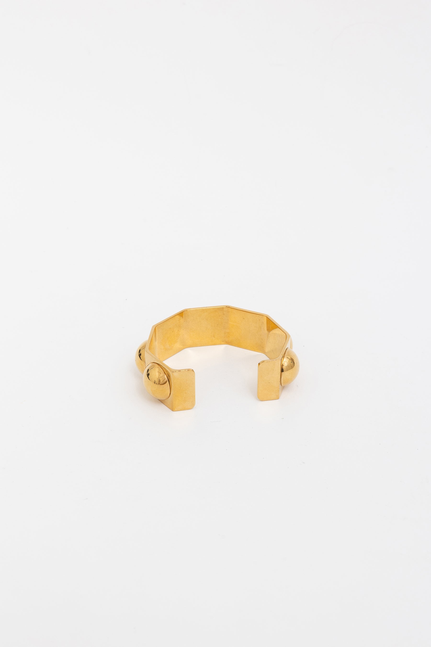 Celine Gold Tone Studded Cuff