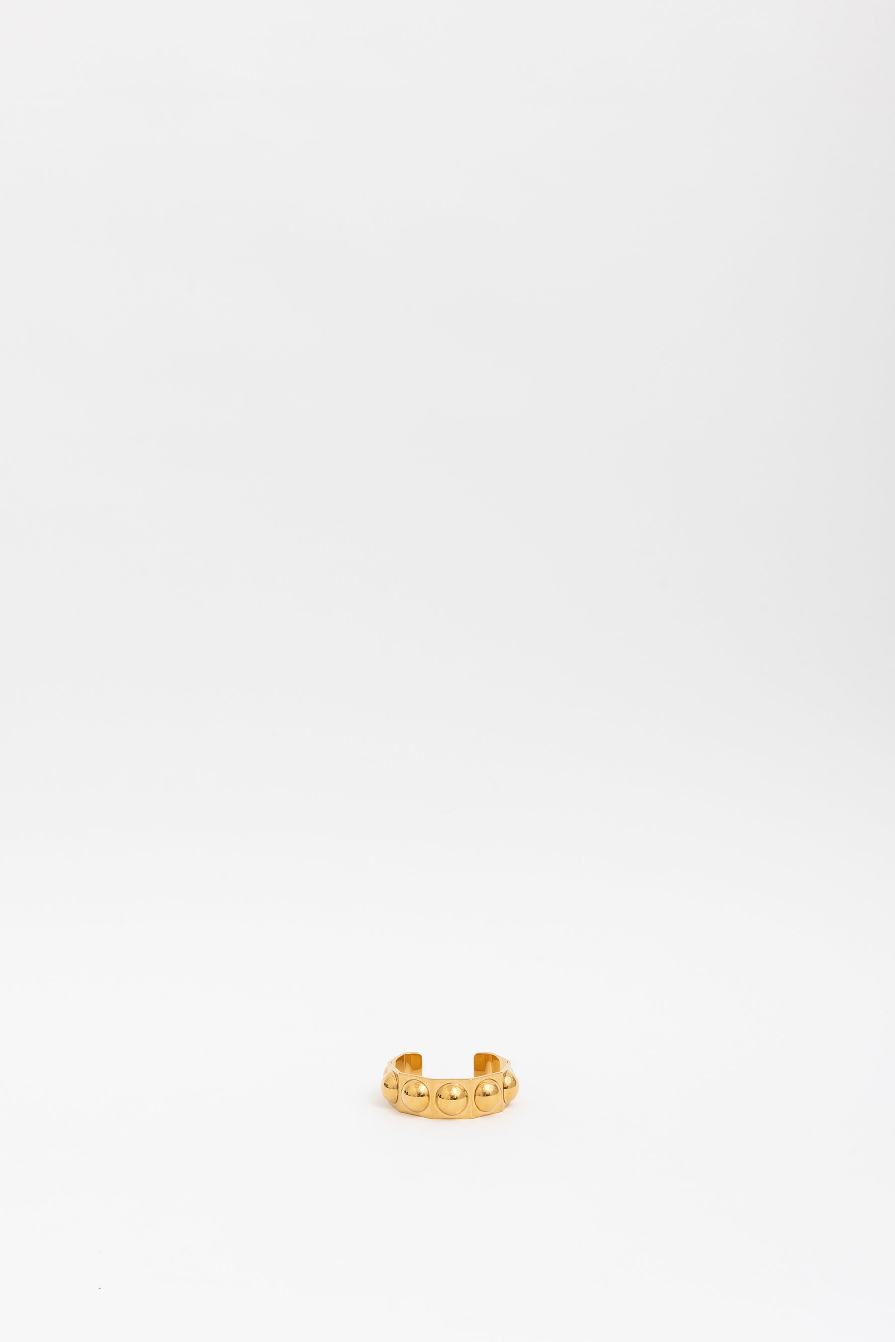 Celine Gold Tone Studded Cuff