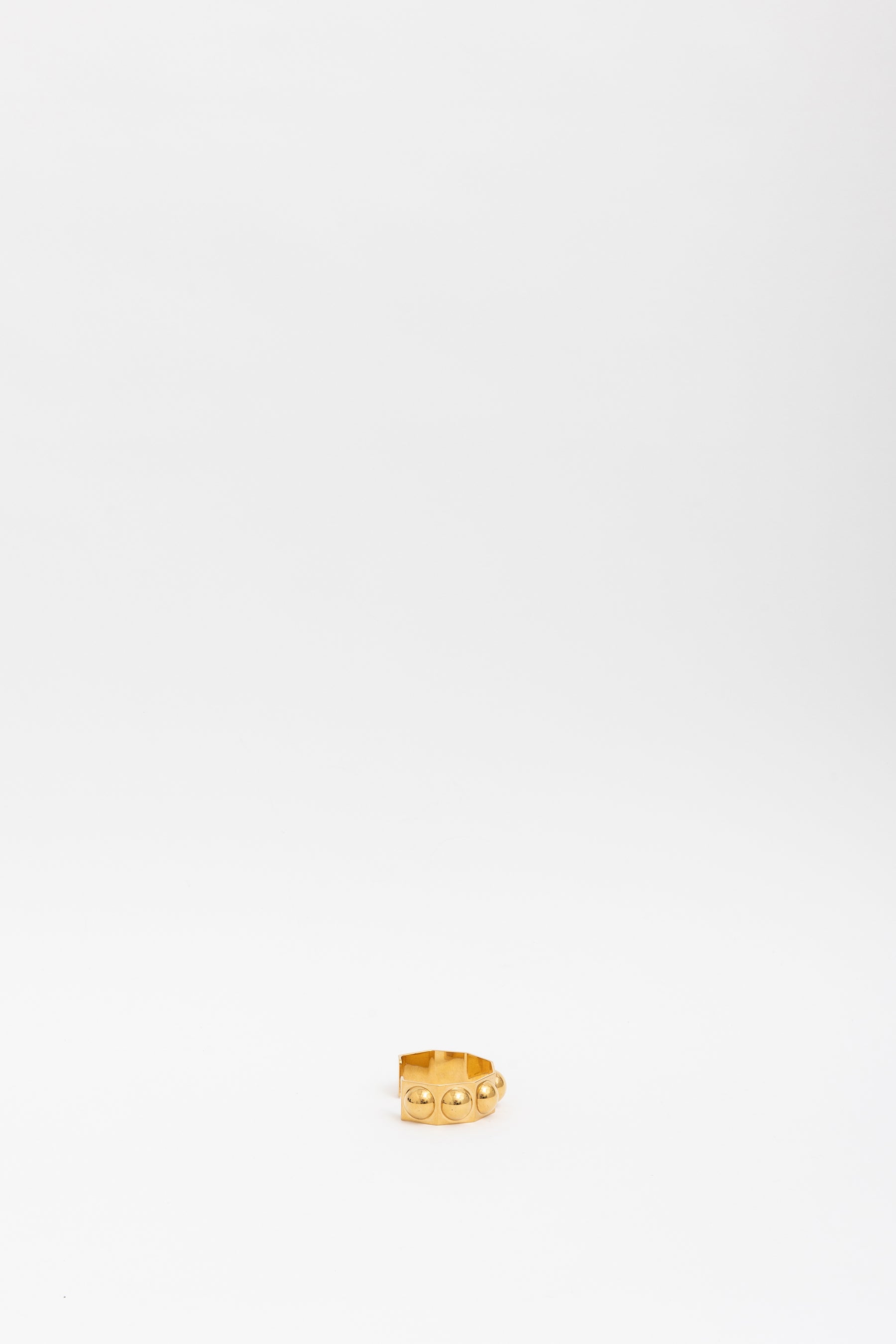 Celine Gold Tone Studded Cuff