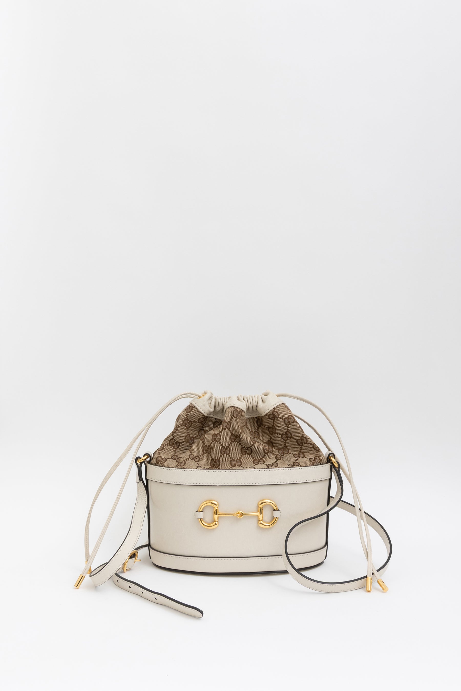 Monogram Horsebit Drawstring Bucket Bag