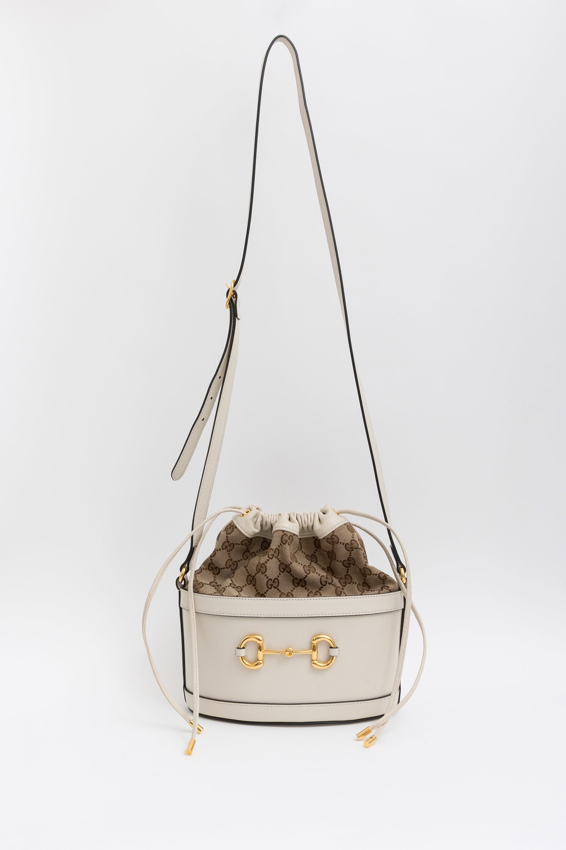 Monogram Horsebit Drawstring Bucket Bag