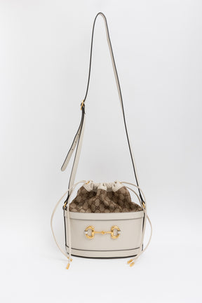 Monogram Horsebit Drawstring Bucket Bag