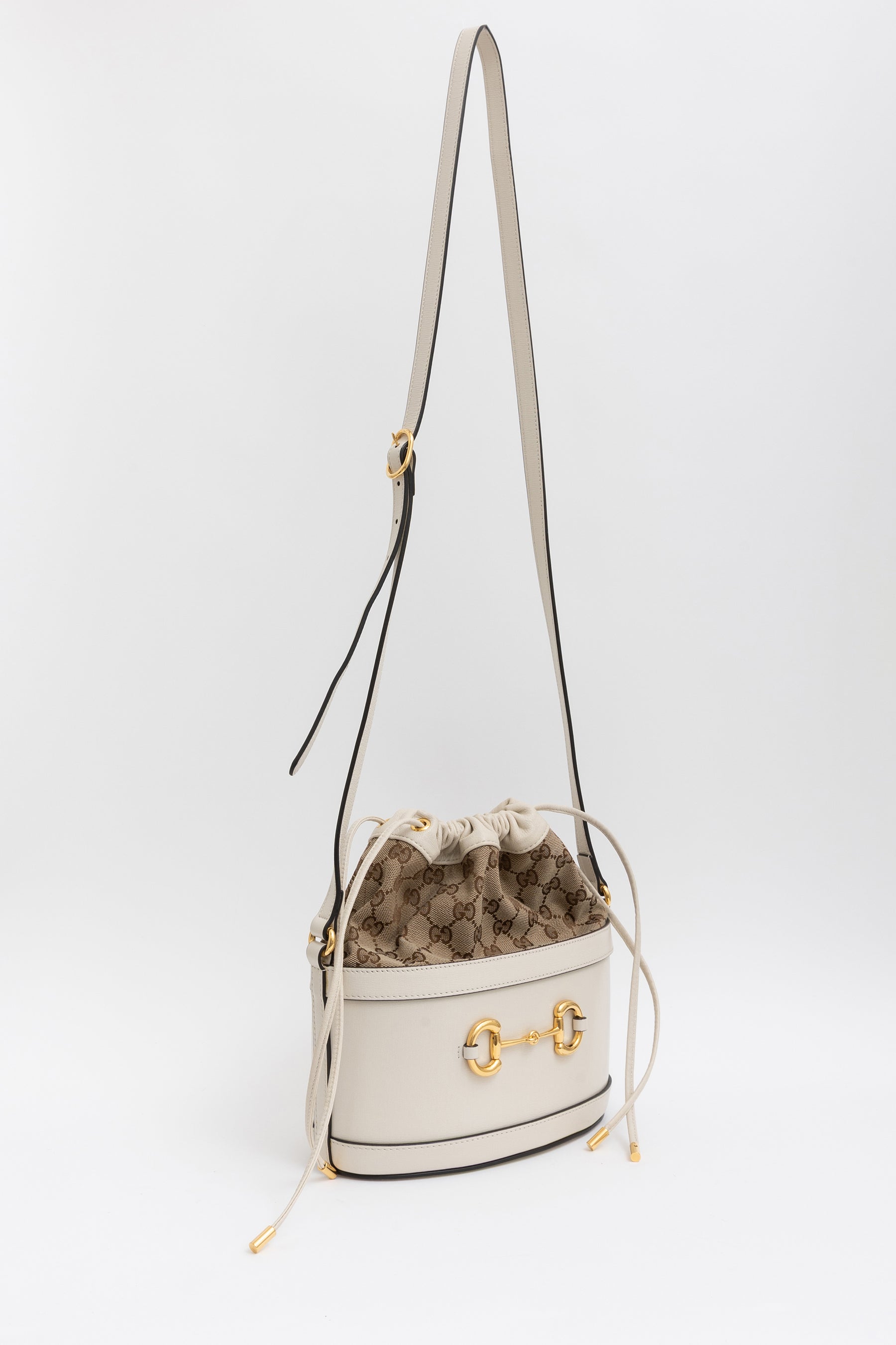 Monogram Horsebit Drawstring Bucket Bag