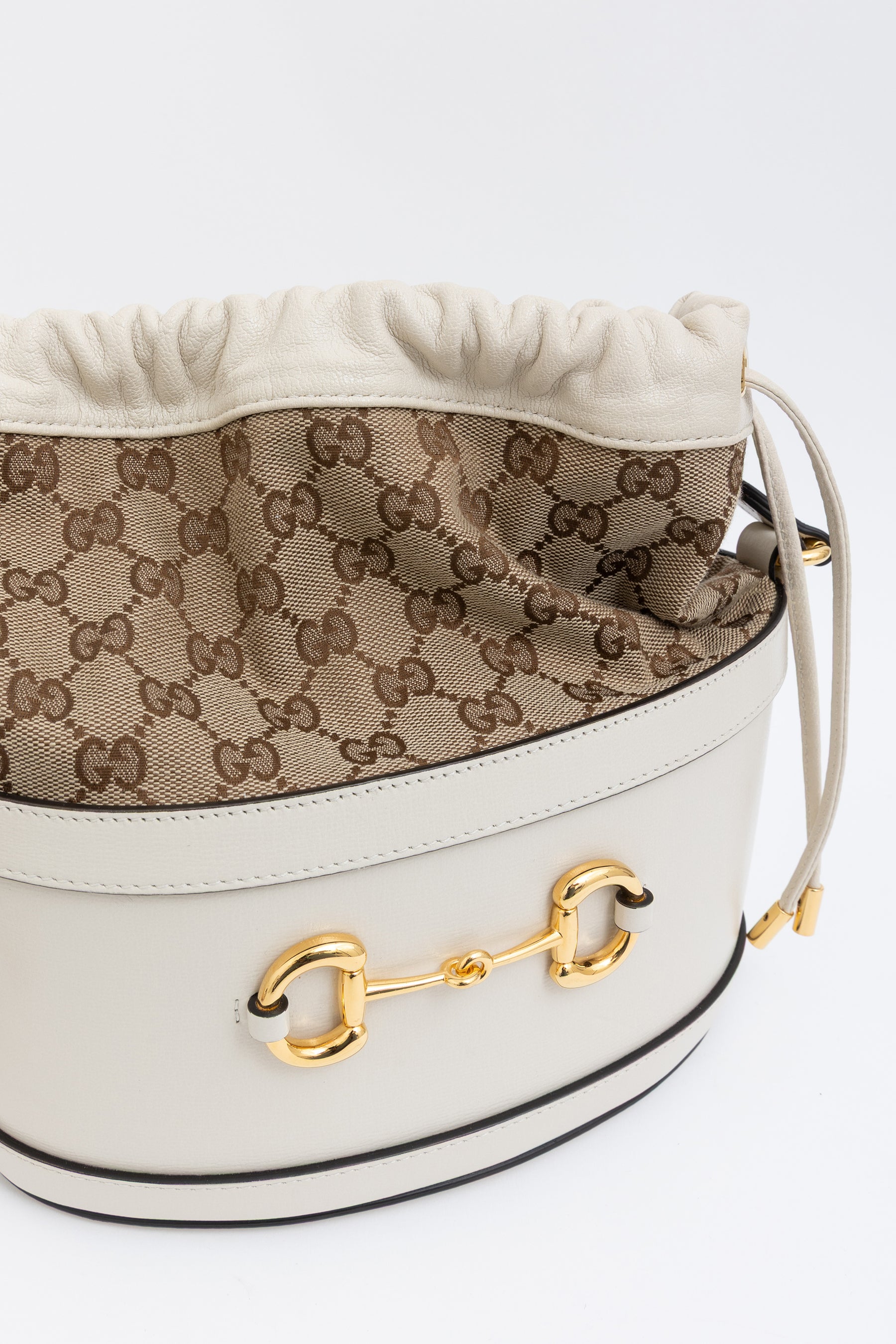 Monogram Horsebit Drawstring Bucket Bag