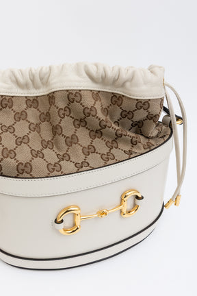 Monogram Horsebit Drawstring Bucket Bag