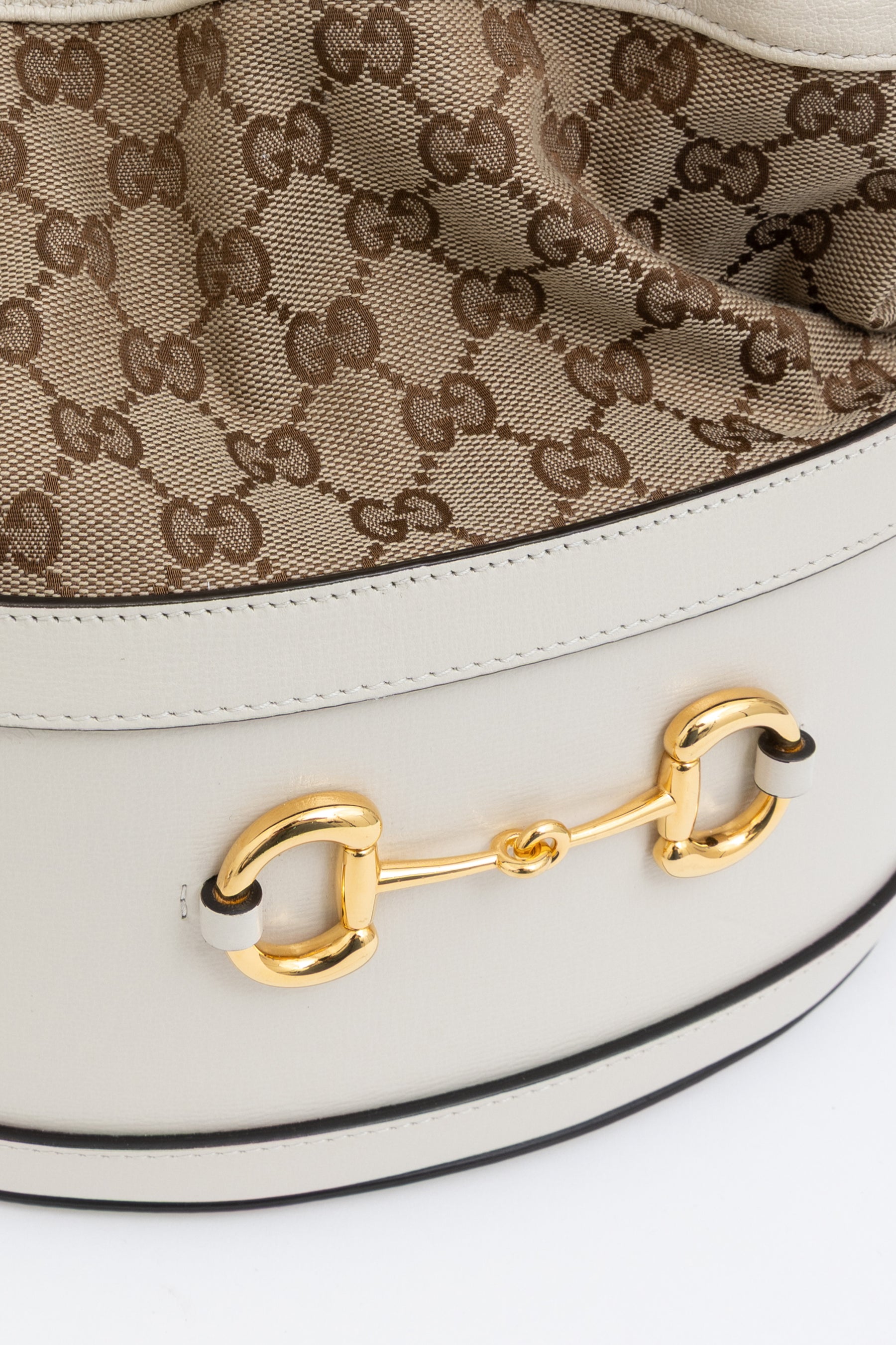 Monogram Horsebit Drawstring Bucket Bag