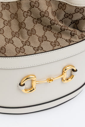 Monogram Horsebit Drawstring Bucket Bag