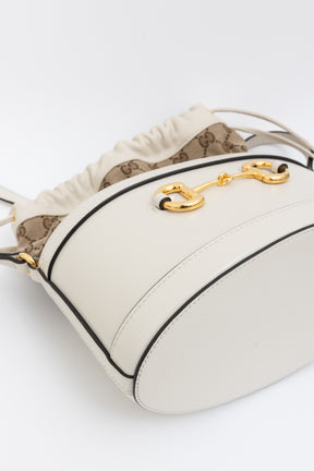 Monogram Horsebit Drawstring Bucket Bag