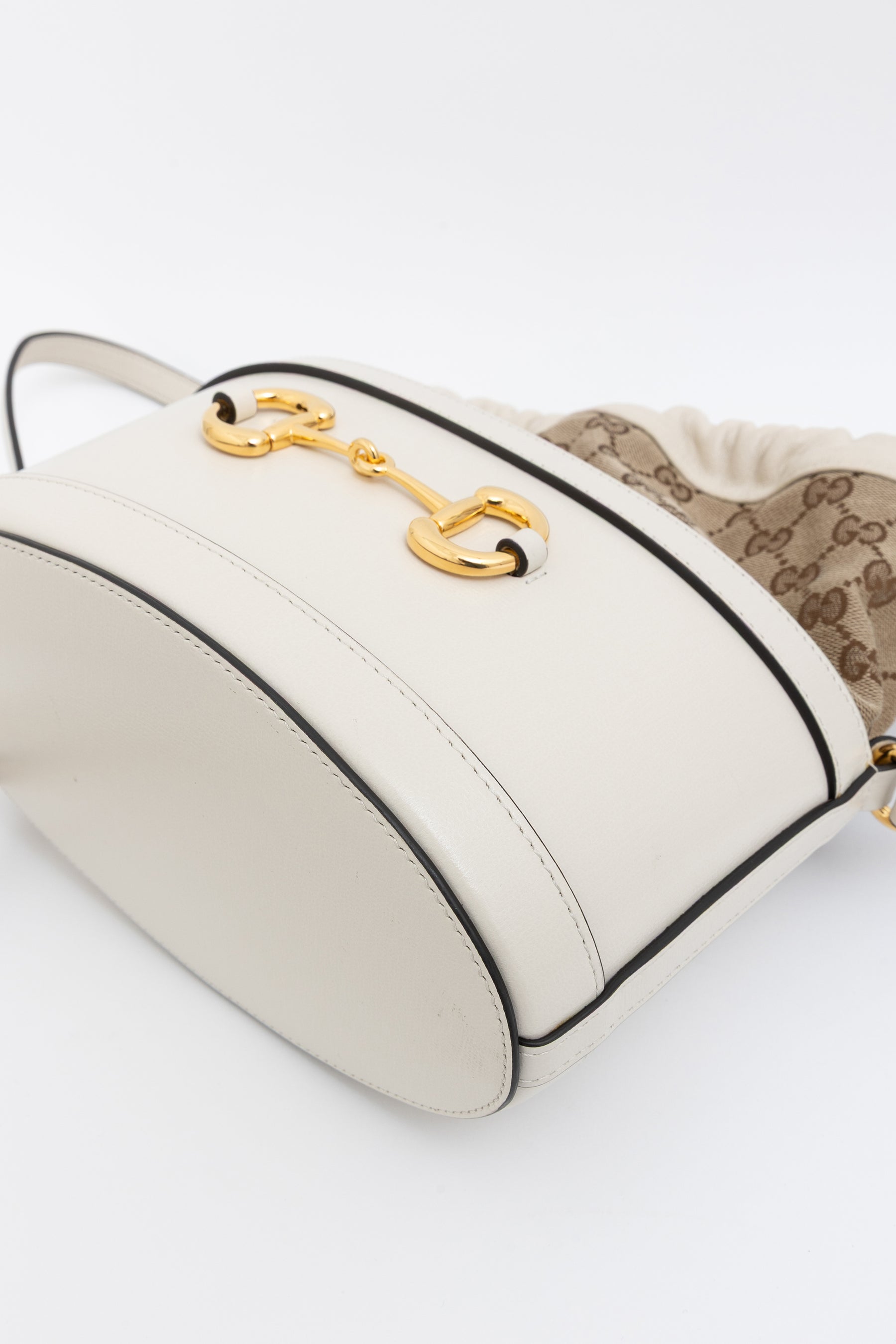 Monogram Horsebit Drawstring Bucket Bag