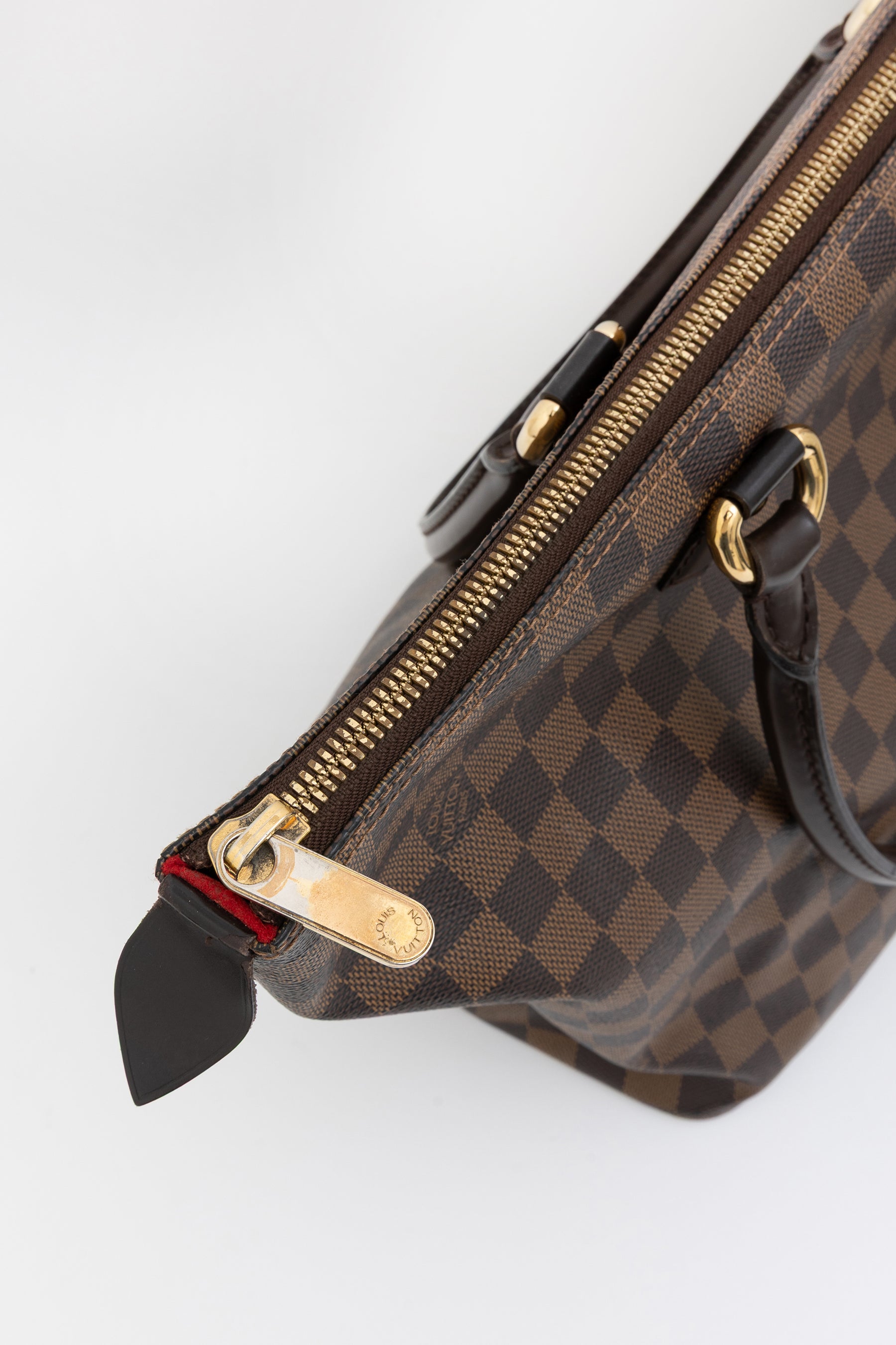 Damier Ebene Zipped Tote Bag