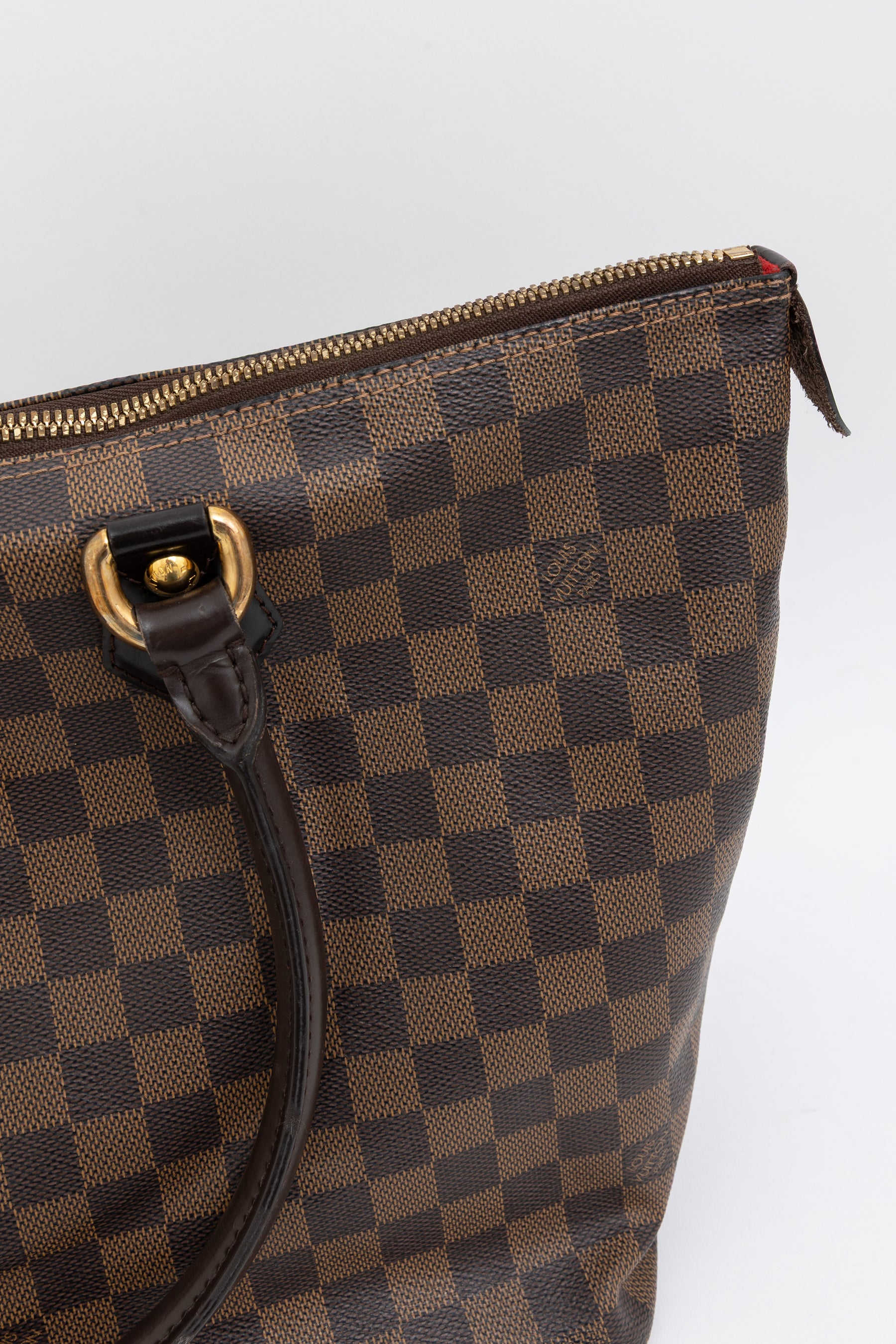 Damier Ebene Zipped Tote Bag