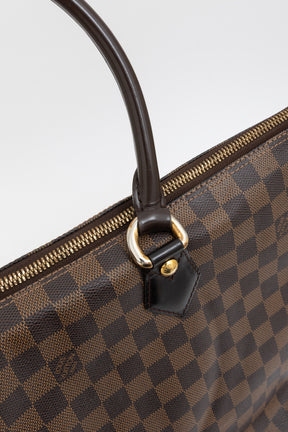 Damier Ebene Zipped Tote Bag