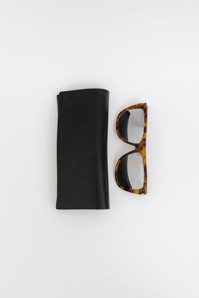 Tortoishell Oversized Reflective Sunglasses