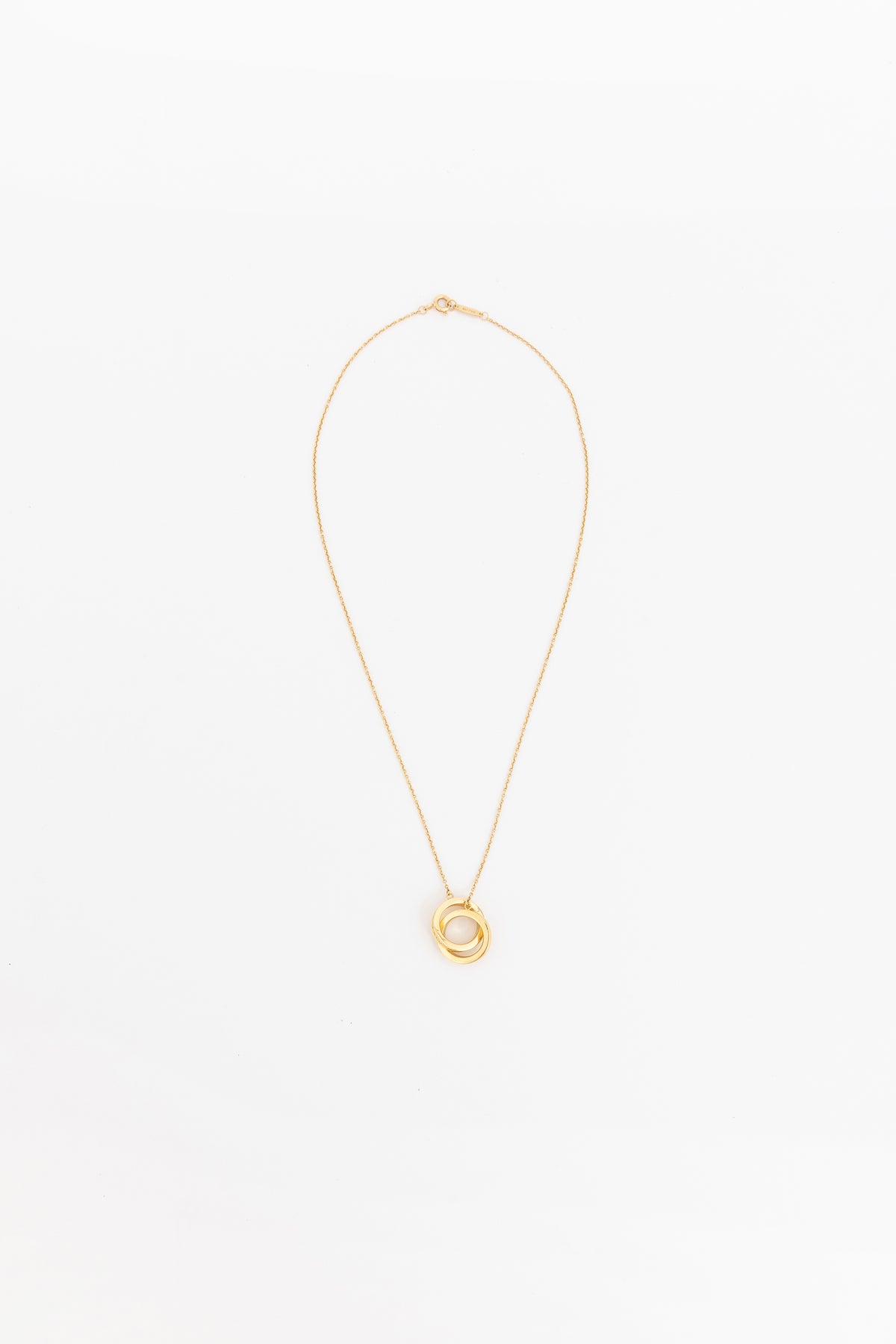 Interlocking Circles Pendant 18 k Yellow Gold