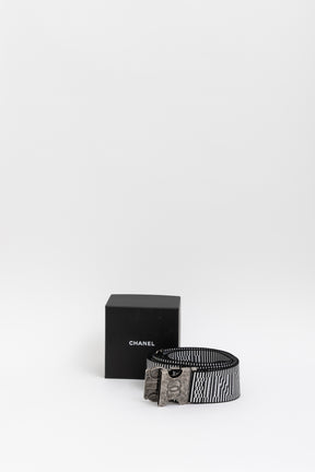 Luggage Belt In Black And White Stripe