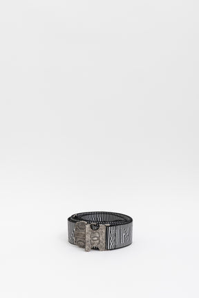 Luggage Belt In Black And White Stripe