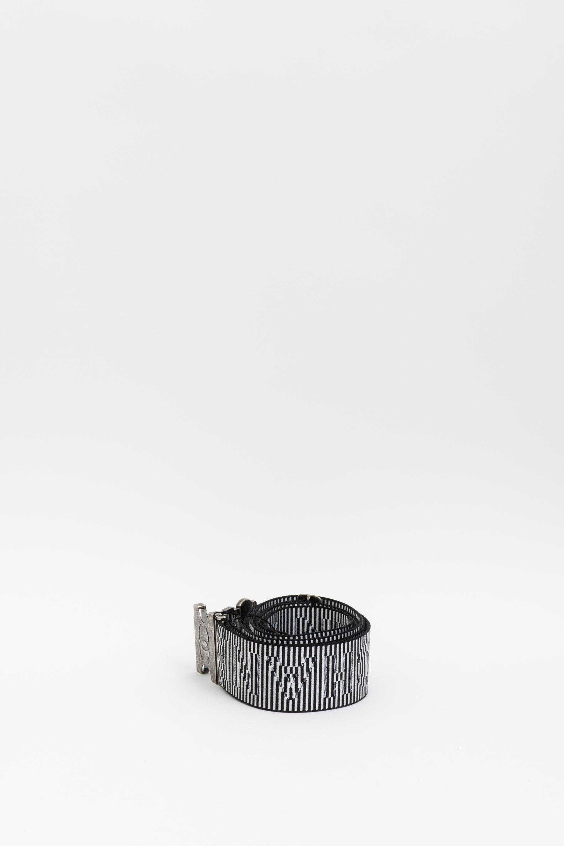 Luggage Belt In Black And White Stripe